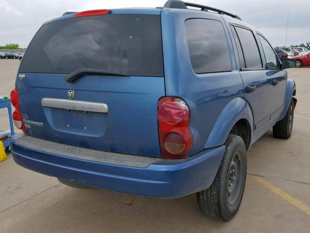 1D4HD48K94F202569 - 2004 DODGE DURANGO SL BLUE photo 4