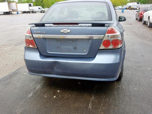 KL1TD56618B014622 - 2008 CHEVROLET AVEO BASE Көк фото 9