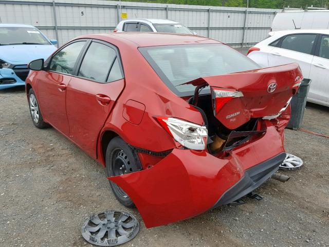 2T1BURHE9GC494621 - 2016 TOYOTA COROLLA L RED photo 3