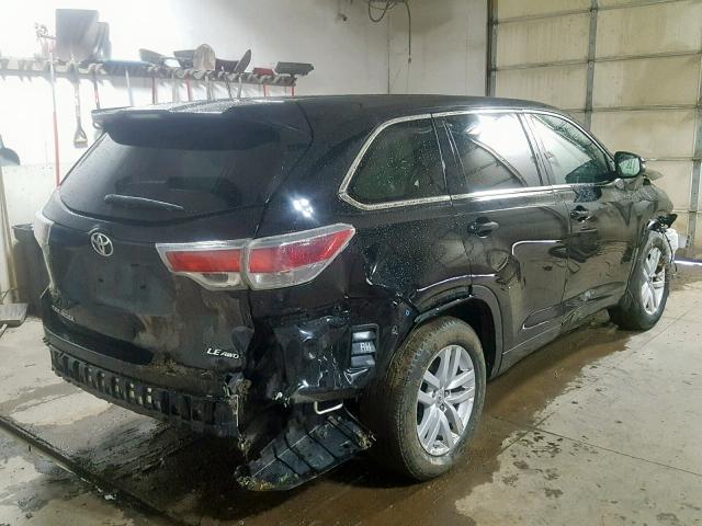 5TDBKRFHXFS163460 - 2015 TOYOTA HIGHLANDER BLACK photo 4