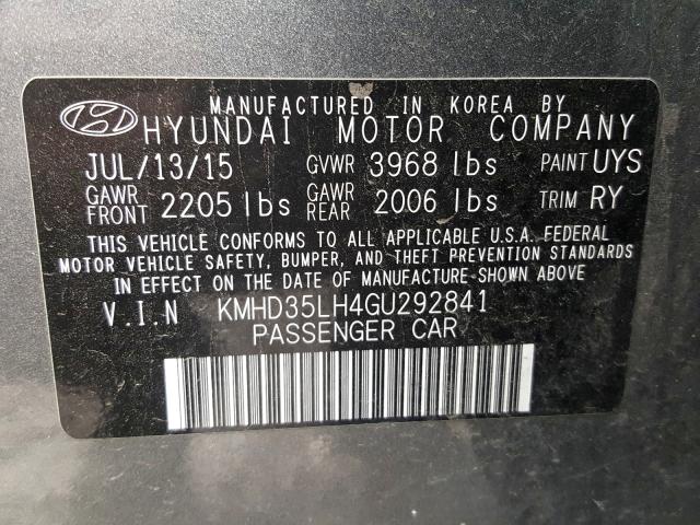 KMHD35LH4GU292841 - 2016 HYUNDAI ELANTRA GT  photo 10