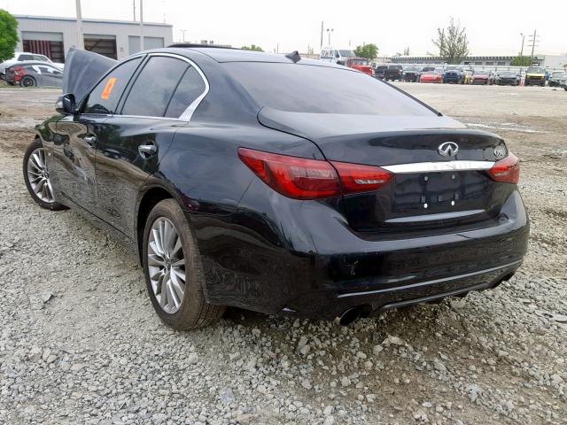 JN1EV7AP9JM365009 - 2018 INFINITI Q50 LUXE BLACK photo 3