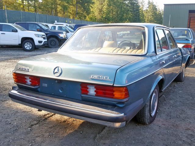 WDBAB23A4CB307130 - 1982 MERCEDES-BENZ 240 D GREEN photo 4