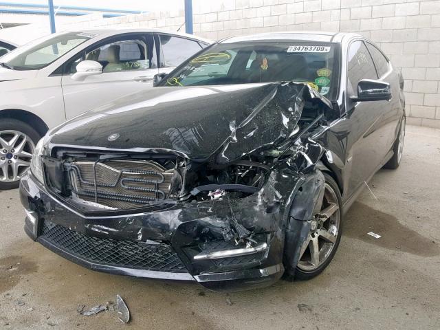 WDDGJ4HB8EG278156 - 2014 MERCEDES-BENZ C 250 BLACK photo 2