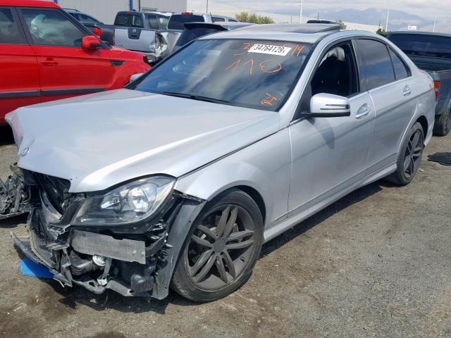 WDDGF4HB2EA967288 - 2014 MERCEDES-BENZ C 250 SILVER photo 2