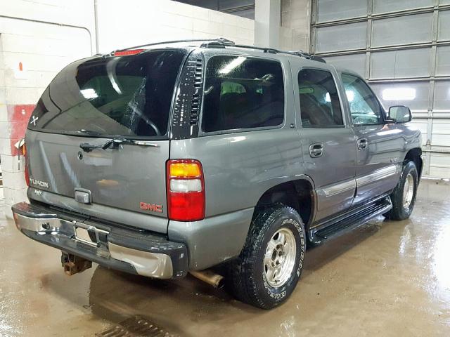 1GKEK13ZX2J238147 - 2002 GMC YUKON GRAY photo 4