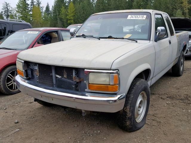 1B7GG23Y3NS526805 - 1992 DODGE DAKOTA GRAY photo 2