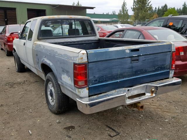 1B7GG23Y3NS526805 - 1992 DODGE DAKOTA GRAY photo 3