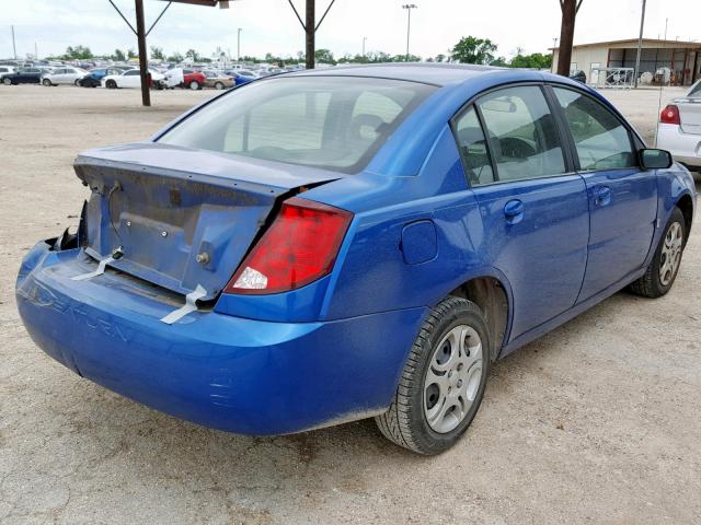 1G8AJ52F93Z182825 - 2003 SATURN ION LEVEL BLUE photo 4