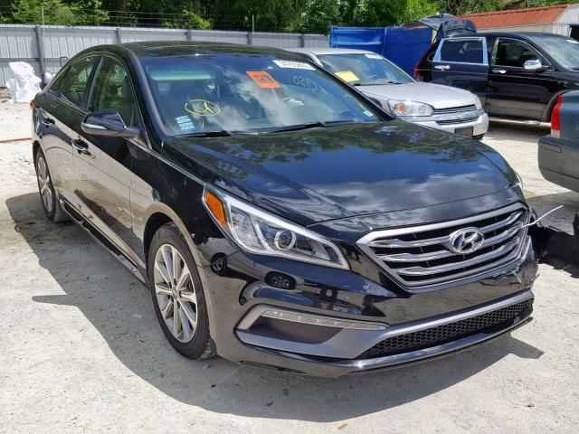 5NPE34AF5HH581016 - 2017 HYUNDAI SONATA SPO BLACK photo 1