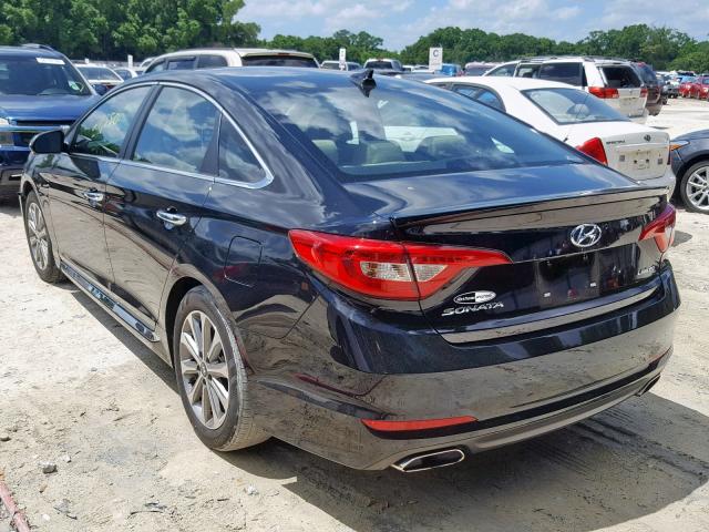 5NPE34AF5HH581016 - 2017 HYUNDAI SONATA SPO BLACK photo 3