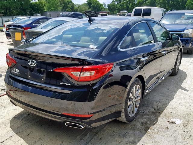 5NPE34AF5HH581016 - 2017 HYUNDAI SONATA SPO BLACK photo 4