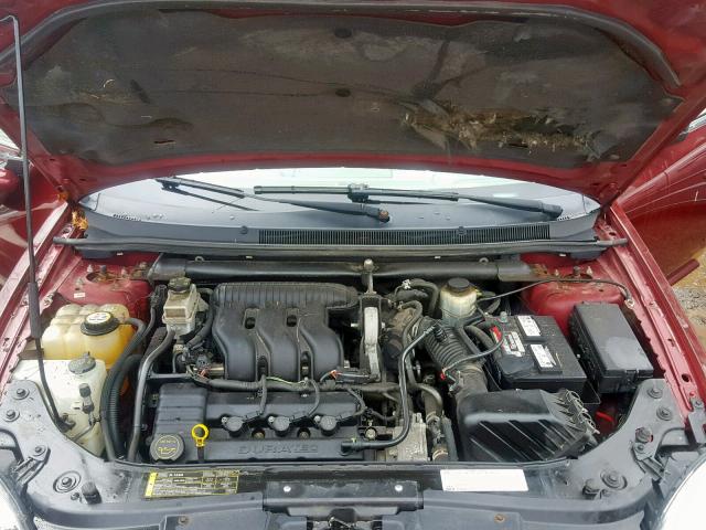 1MEHM431X6G618105 - 2006 MERCURY MONTEGO PR მუქწითელი ფოტო 7