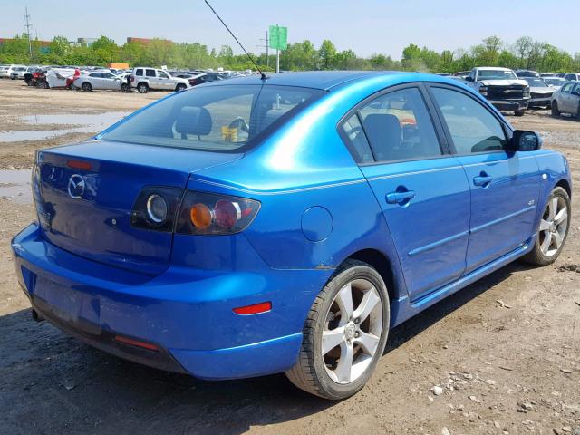 JM1BK323951222016 - 2005 MAZDA 3 S BLUE photo 4