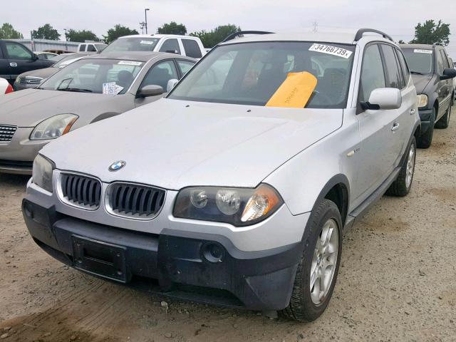 WBXPA73455WC49147 - 2005 BMW X3 2.5I SILVER photo 2