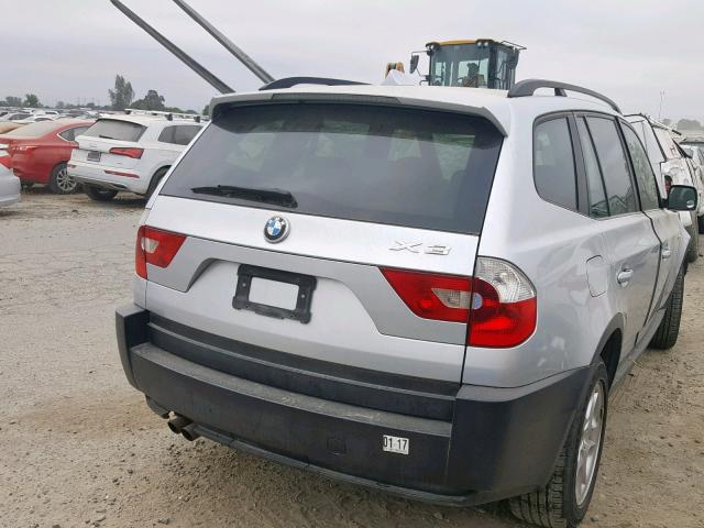 WBXPA73455WC49147 - 2005 BMW X3 2.5I SILVER photo 4