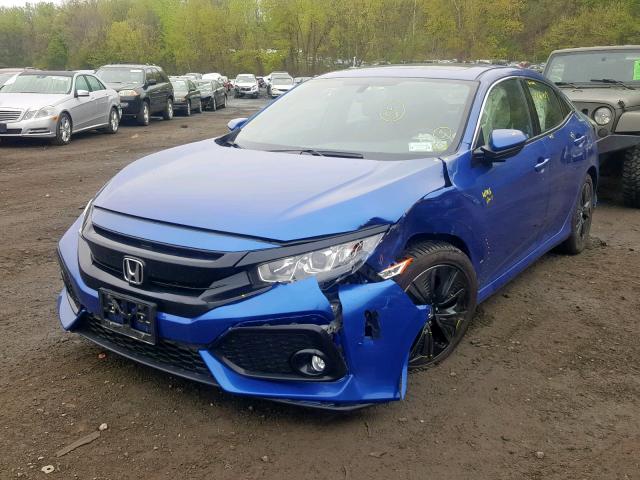 SHHFK7H70JU420292 - 2018 HONDA CIVIC EXL ლურჯი ფოტო 2