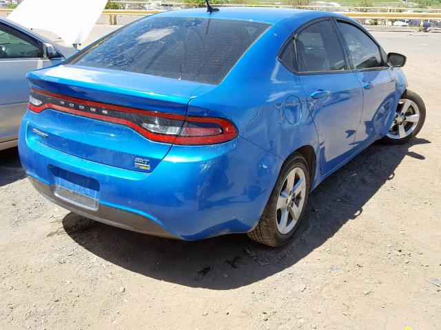 1C3CDFBA2GD584483 - 2016 DODGE DART SXT BLUE photo 4