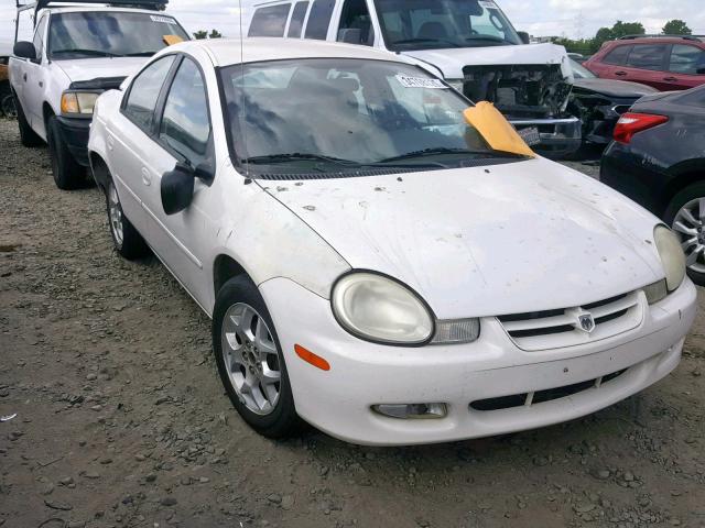 1B3ES56C12D619122 - 2002 DODGE NEON ES WHITE photo 1