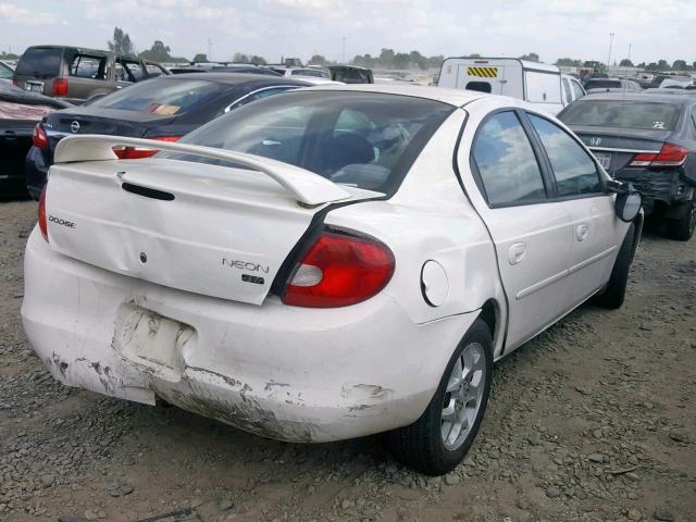 1B3ES56C12D619122 - 2002 DODGE NEON ES WHITE photo 4