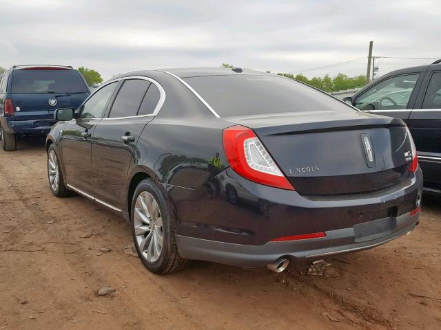 1LNHL9EK9DG605149 - 2013 LINCOLN MKS BLACK photo 3