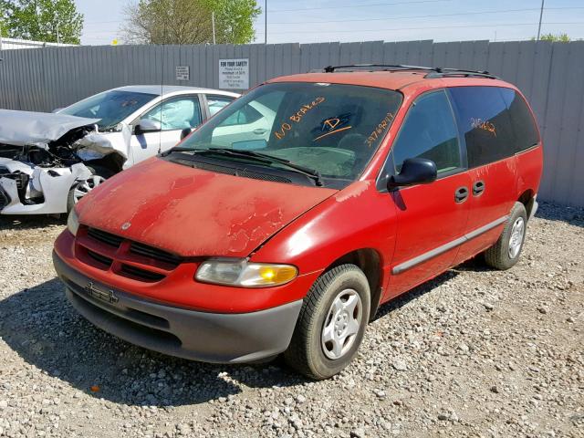 2B4FP253XWR610133 - 1998 DODGE CARAVAN RED photo 2