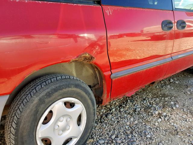 2B4FP253XWR610133 - 1998 DODGE CARAVAN RED photo 9