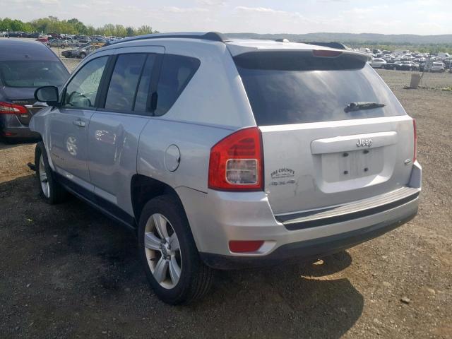 1C4NJDEB5CD624507 - 2012 JEEP COMPASS LA SILVER photo 3