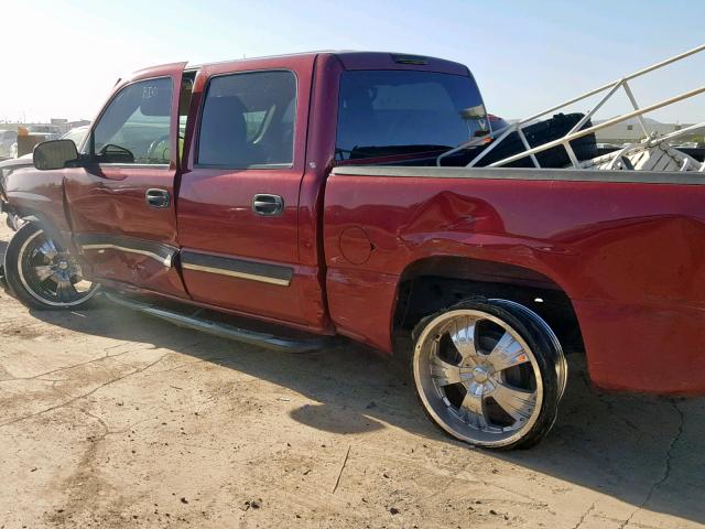 2GCEC13V971155266 - 2007 CHEVROLET SILVERADO BURGUNDY photo 9