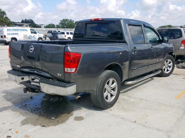 1N6AA0EK7BN307499 - 2011 NISSAN TITAN S GRAY photo 4