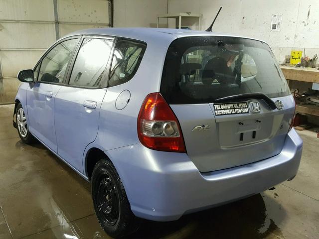 JHMGD38408S041335 - 2008 HONDA FIT BLUE photo 3