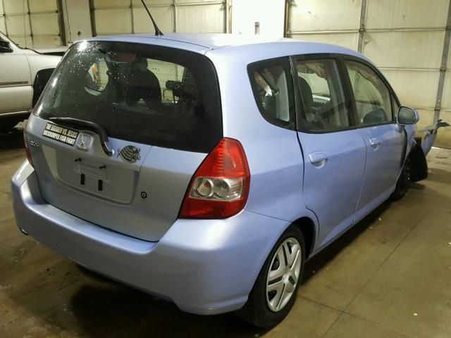 JHMGD38408S041335 - 2008 HONDA FIT BLUE photo 4