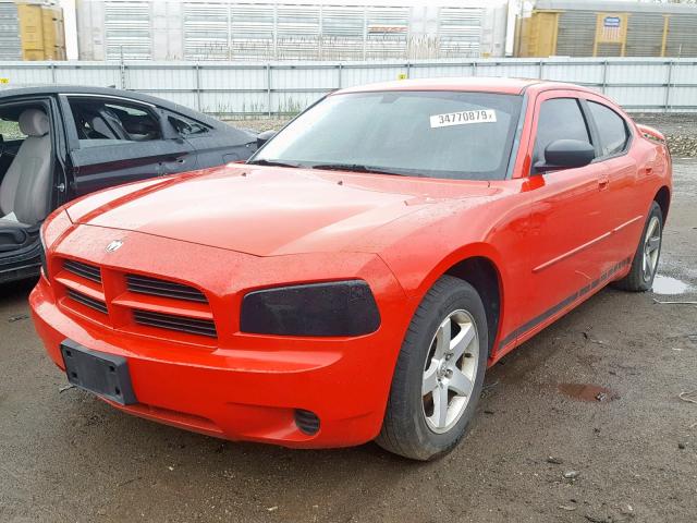 2B3KA43D29H596718 - 2009 DODGE CHARGER RED photo 2