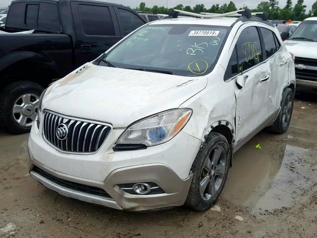 KL4CJCSB6DB202629 - 2013 BUICK ENCORE WHITE photo 2