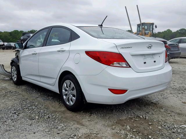 KMHCT4AE9GU025774 - 2016 HYUNDAI ACCENT SE WHITE photo 3