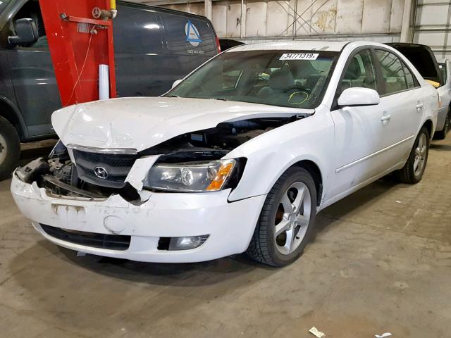 5NPEU46F46H104578 - 2006 HYUNDAI SONATA GLS WHITE photo 2