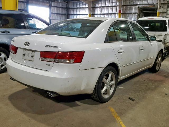 5NPEU46F46H104578 - 2006 HYUNDAI SONATA GLS WHITE photo 4