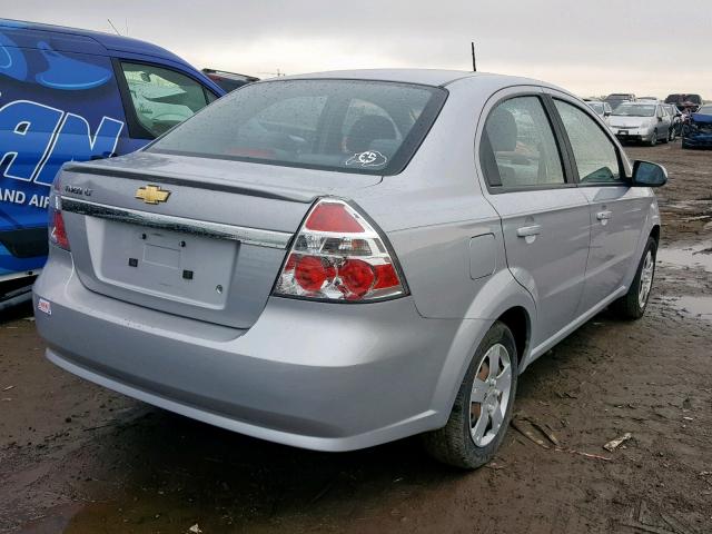 KL1TD5DE1AB121203 - 2010 CHEVROLET AVEO LS SILVER photo 4