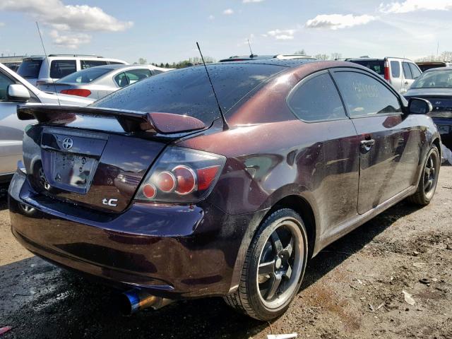 JTKDE167680233401 - 2008 TOYOTA SCION TC PURPLE photo 4