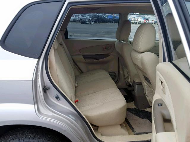 KM8JM72BX6U299249 - 2006 HYUNDAI TUCSON GL SILVER photo 6