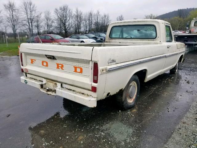 F10GKG71704 - 1971 FORD F-100 WHITE photo 4