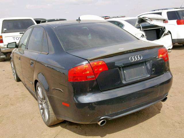 WAUEF78E67A008747 - 2007 AUDI A4 S-LINE BLACK photo 3