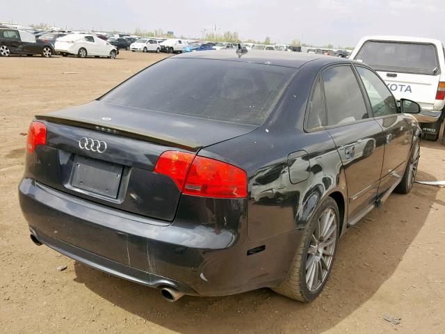 WAUEF78E67A008747 - 2007 AUDI A4 S-LINE BLACK photo 4