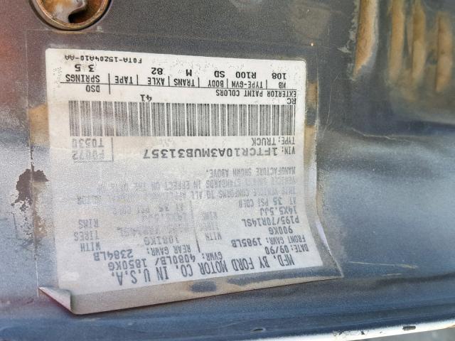 1FTCR10A3MUB31357 - 1991 FORD RANGER WHITE photo 10