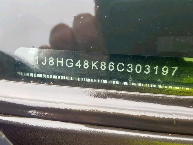 1J8HG48K86C303197 - 2006 JEEP COMMANDER WHITE photo 10