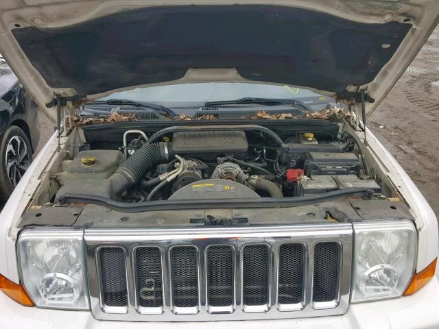 1J8HG48K86C303197 - 2006 JEEP COMMANDER WHITE photo 7