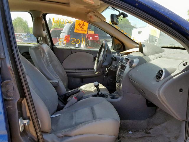 1G8AK55B66Z138257 - 2006 SATURN ION LEVEL BLUE photo 5