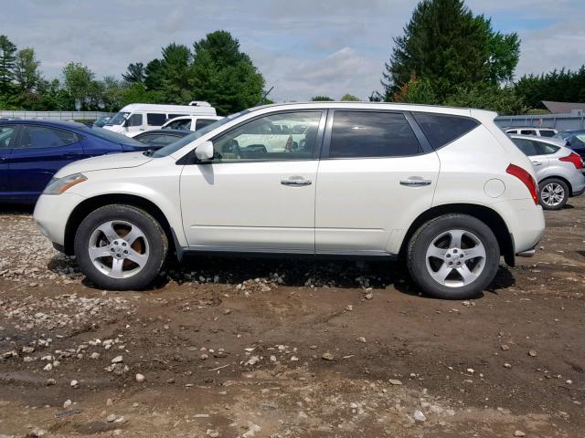 JN8AZ08T43W112430 - 2003 NISSAN MURANO SL WHITE photo 9