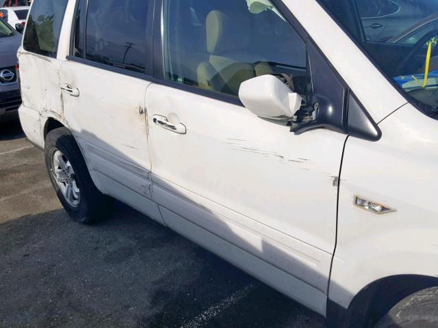 5FNYF28248B002009 - 2008 HONDA PILOT VP WHITE photo 9