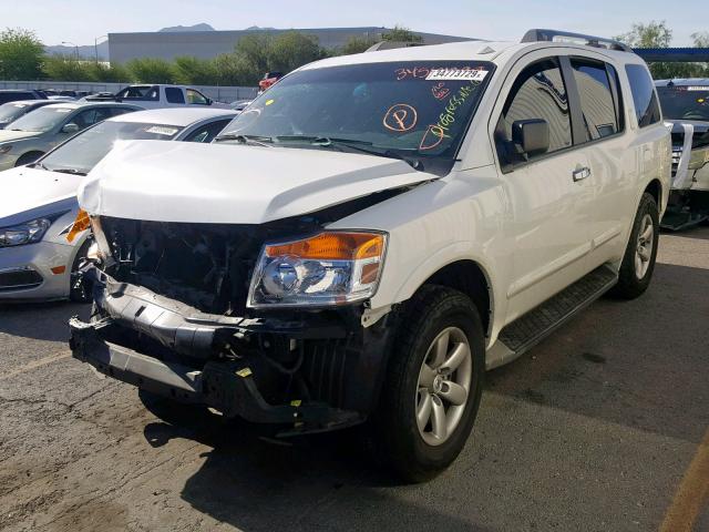 5N1AA0ND6FN614474 - 2015 NISSAN ARMADA SV WHITE photo 2